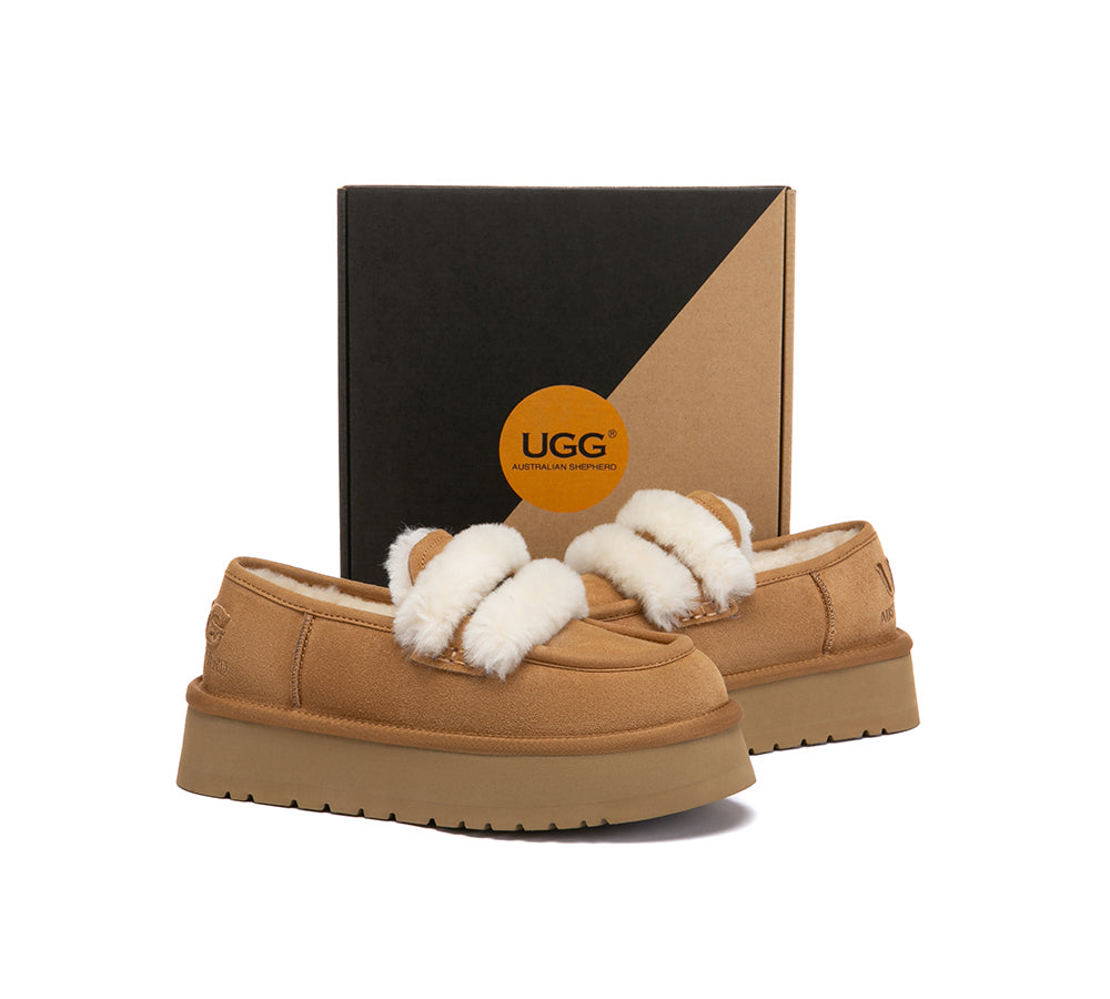 AUSTRALIAN SHEPHERD® UGG Slippers Women Platform Loafers Mora UGG AUSTRALIAN SHEPHERD