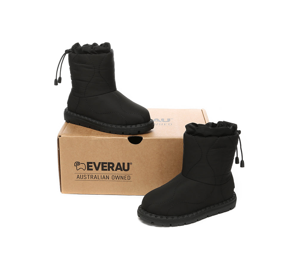 EVERAU® UGG Boots Kids Sheepskin Wool Waterproof Drawstring Sonita - UGG EXPRESS
