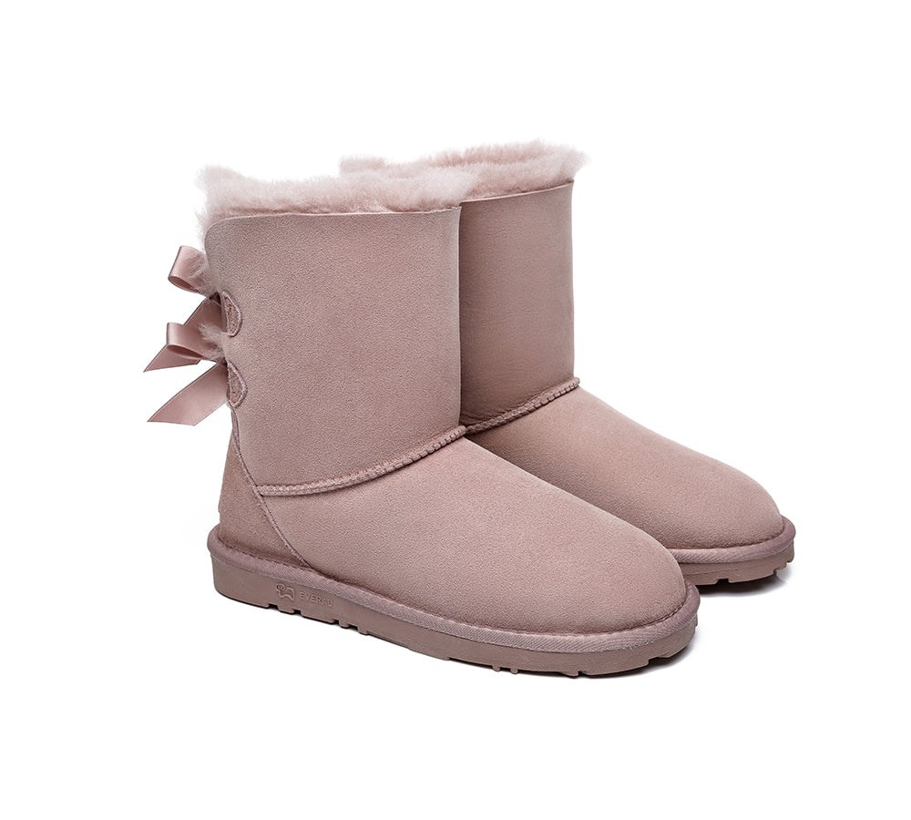 EVERAU® UGG Boots Women Short Back Bow EVERAU