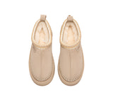 AUSTRALIAN SHEPHERD® UGG Slippers Suede Wool Lined Platform Clogs Canlia UGG AUSTRALIAN SHEPHERD