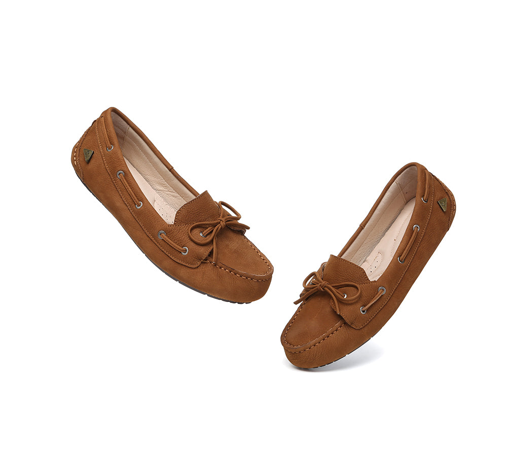 EVERAU® Women Leather Moccasin Loafers Classic Monty EVERAU