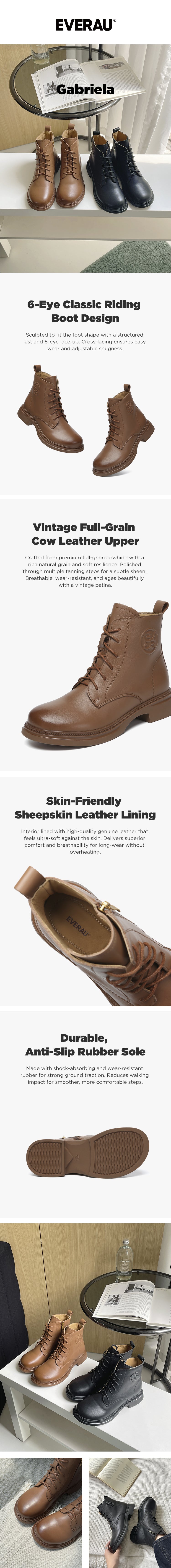 EVERAU® Women Leather Boots Gabriela