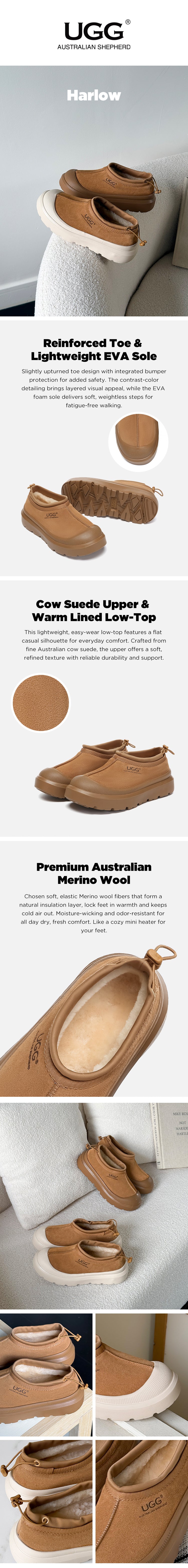 AUSTRALIAN SHEPHERD® UGG Slippers Men Large Size Harlow
