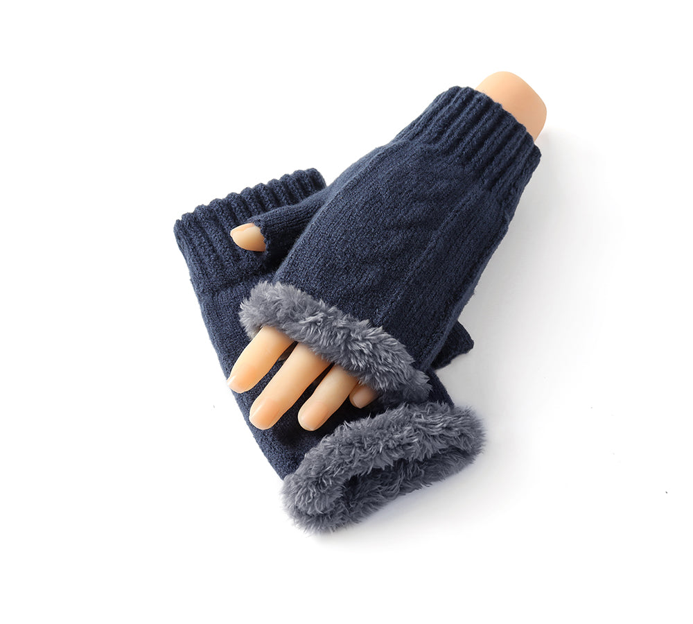 EVERAU® Fingerless Ultra Plush Knit Gloves EVERAU