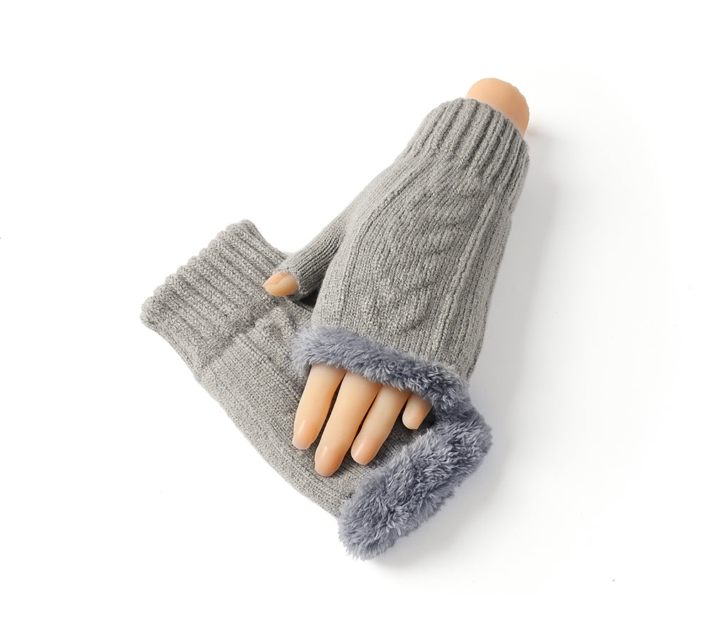 EVERAU® Fingerless Ultra Plush Knit Gloves EVERAU