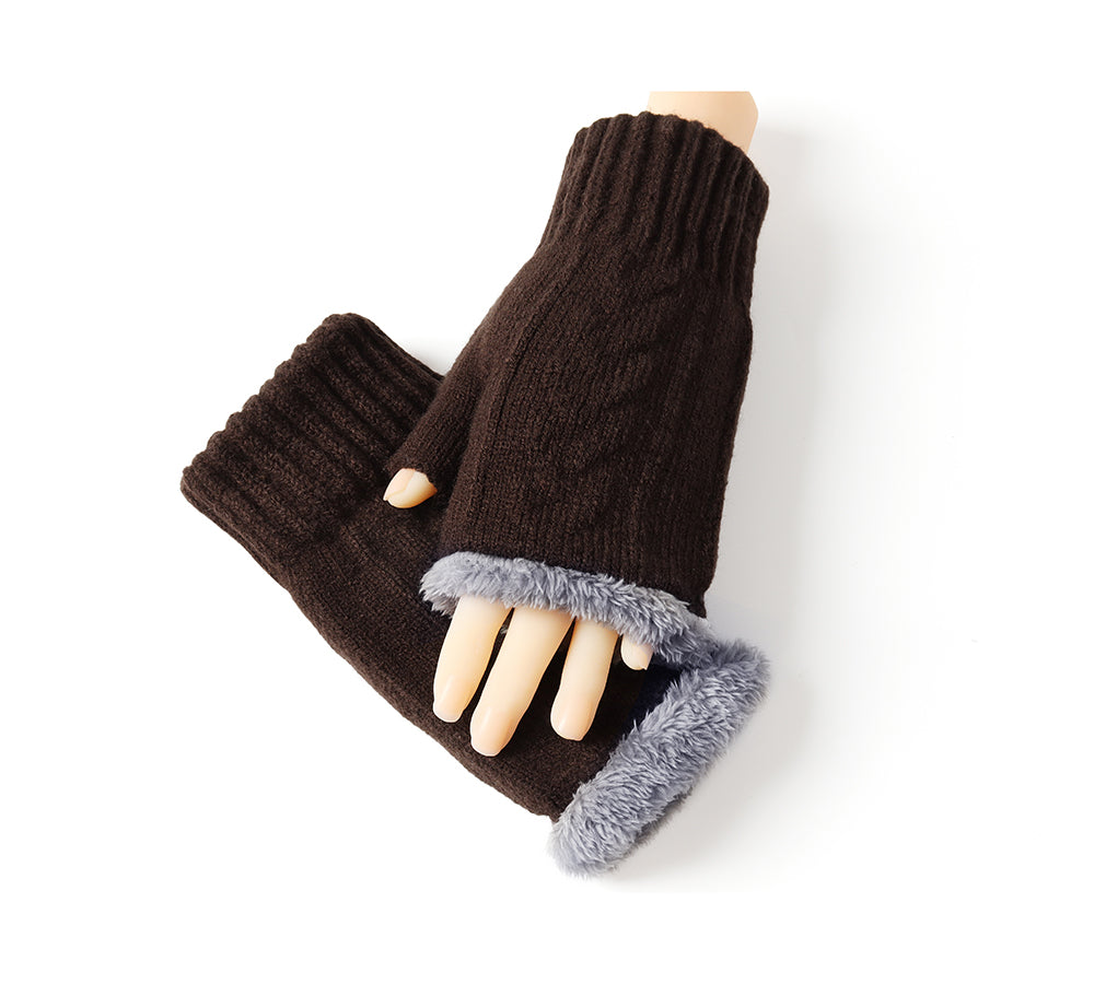 EVERAU® Fingerless Ultra Plush Knit Gloves EVERAU