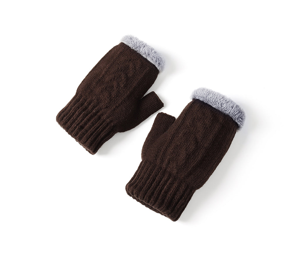 EVERAU® Fingerless Ultra Plush Knit Gloves EVERAU