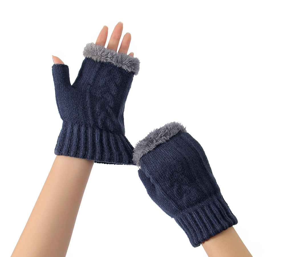 EVERAU® Fingerless Ultra Plush Knit Gloves EVERAU