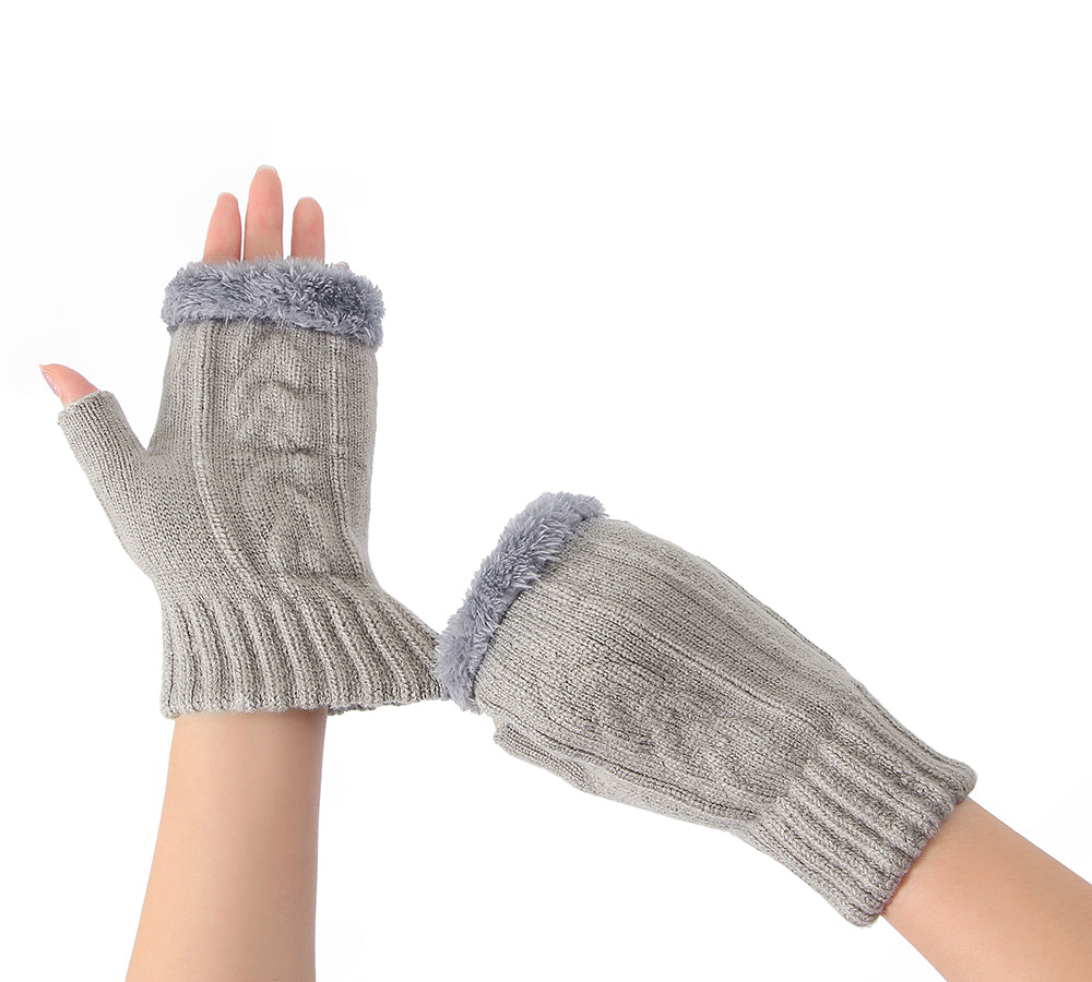 EVERAU® Fingerless Ultra Plush Knit Gloves EVERAU