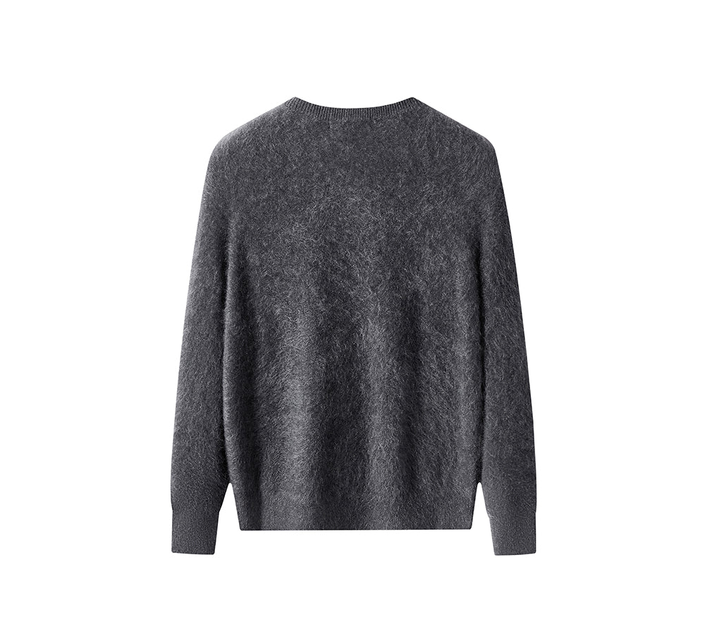 EVERAU® Yak Wool Knit Cardigan Cashmere Blend Loose Fit Morra EVERAU