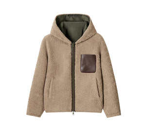 EVERAU® Wool Jacket Double-Sided Warm Coffee Moona EVERAU