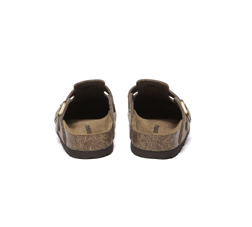 EVERAU?? Women Adjustable Buckled Straps Slip-on Flat Sandal Slides Brynn - UGG EXPRESS