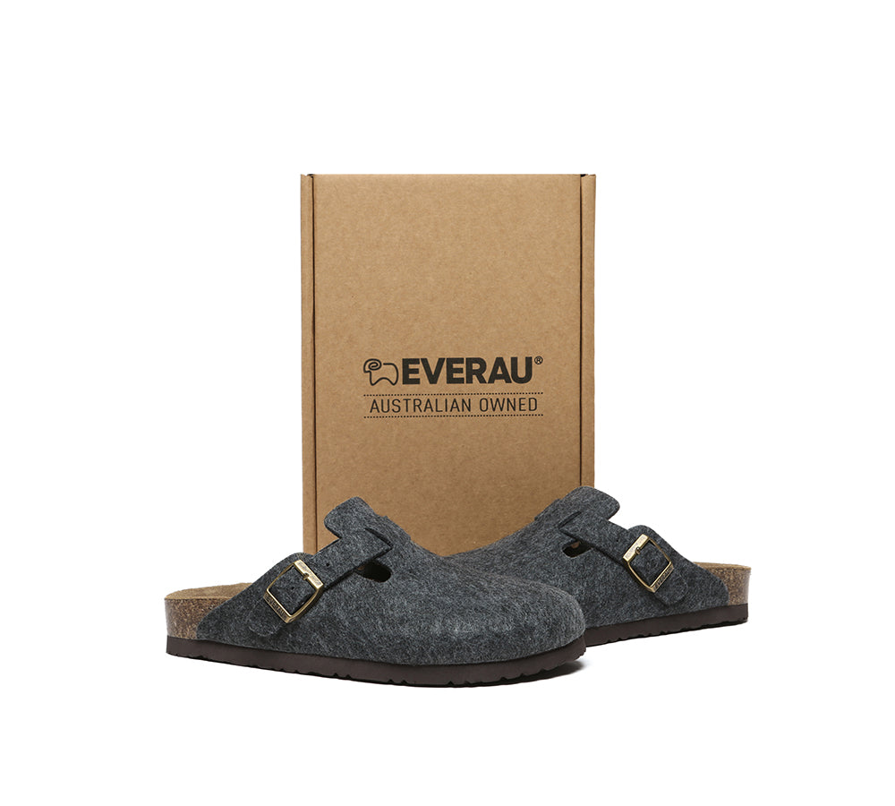 EVERAU?? Women Adjustable Buckled Straps Slip-on Flat Sandal Slides Brynn - UGG EXPRESS