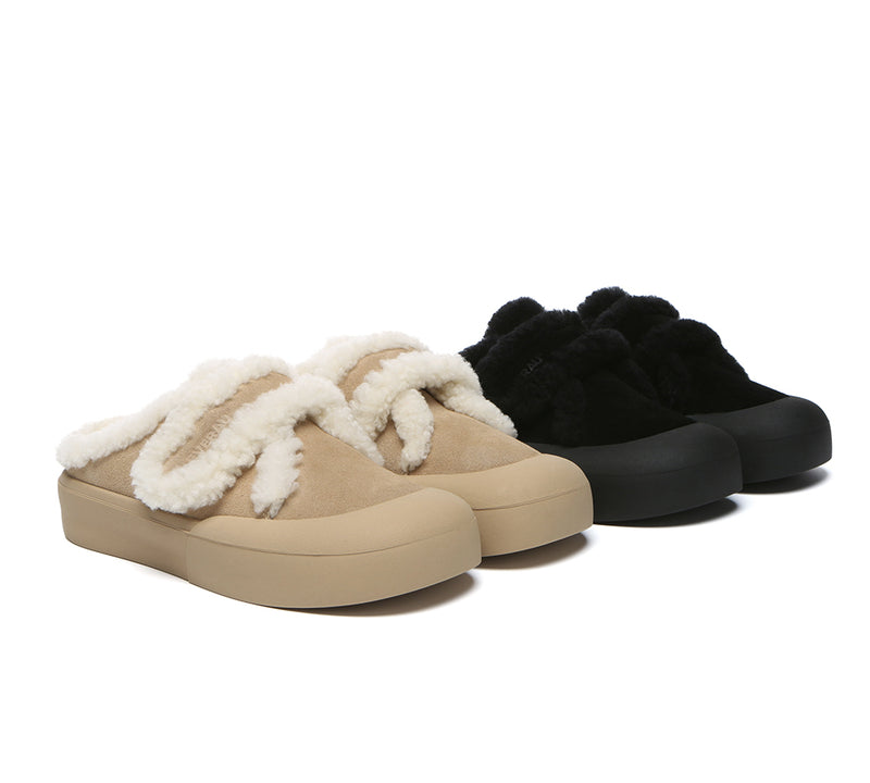 EVERAU® UGG Slippers Women Shearling Stacia