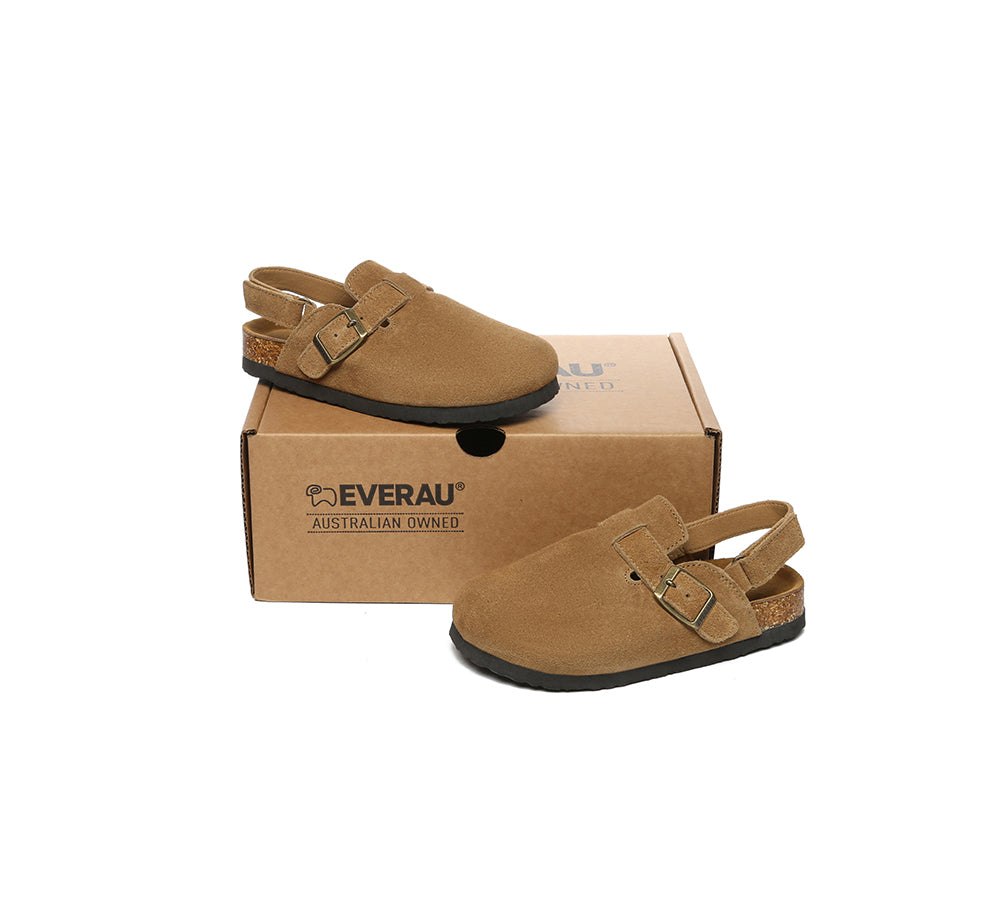 EVERAU® Kids Sandals Adjustable Buckle Straps Slingback Flat Clogs - UGG EXPRESS