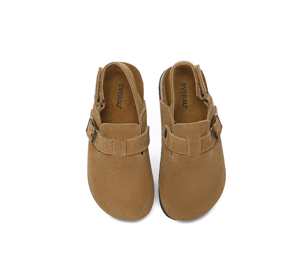 EVERAU® Kids Sandals Adjustable Buckle Straps Slingback Flat Clogs - UGG EXPRESS