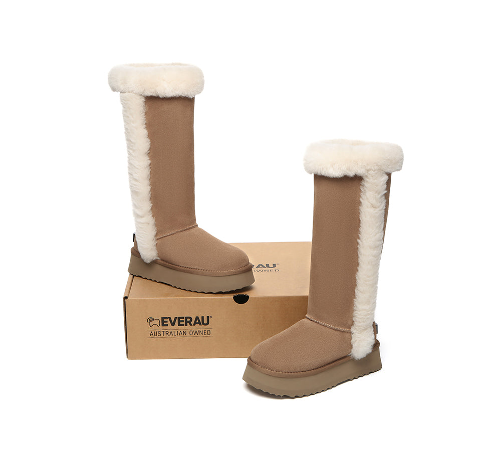 UGG EVERAU® UGG Boots Women Shearling Tall Platform Kazzi
