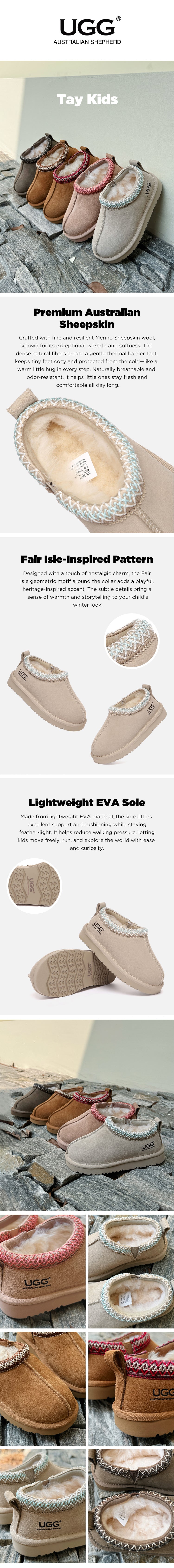 AUSTRALIAN SHEPHERD® UGG Slippers Kids Tazzy Tay