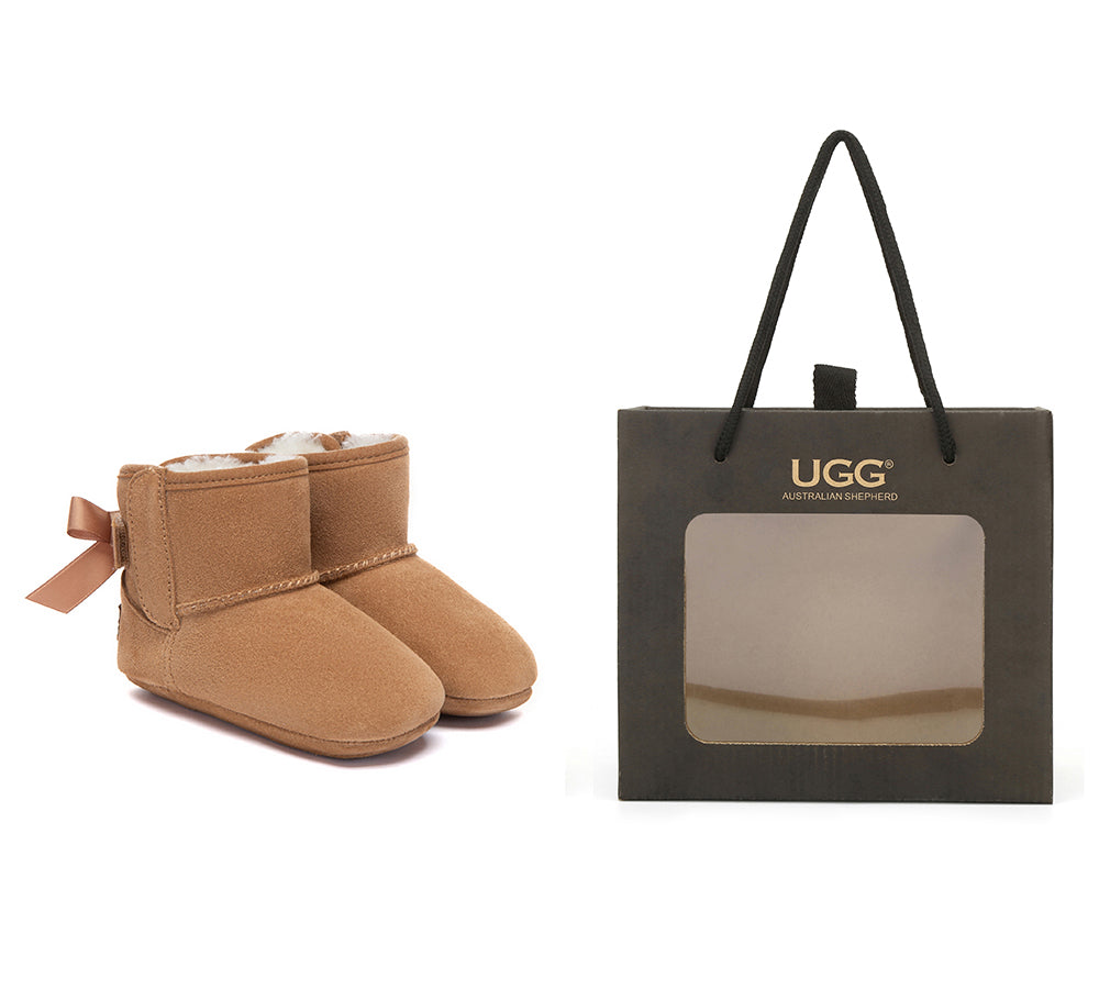 AUSTRALIAN SHEPHERD® UGG Boots Baby Booties Back Bow Gift Set Ribelle UGG AUSTRALIAN SHEPHERD