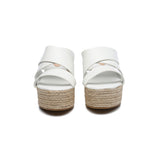 Sandals - Women's Crossover-Strap Platform Heels Slip-on Sandal Slides Wedges Julie