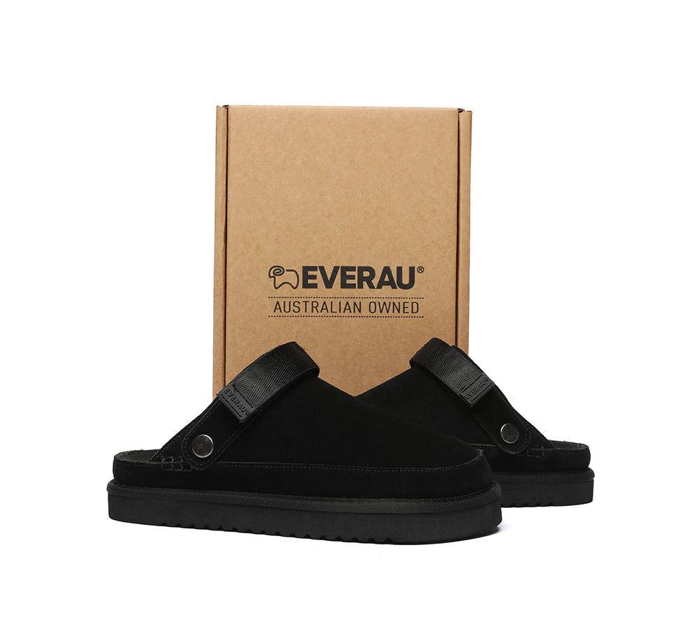 Slides - EVERAU?? Adjustable Strap Slip-on Flat Sandal Slippers Sierra