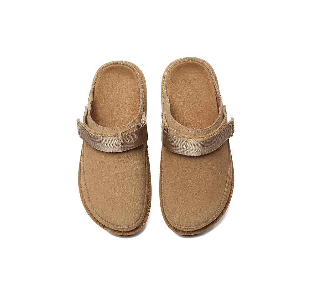 Slides - EVERAU?? Adjustable Strap Slip-on Flat Sandal Slippers Sierra