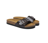 Slides - EVERAU® Leather Adjustable Embossed Summer Beach Charms Walk Sandal Slides