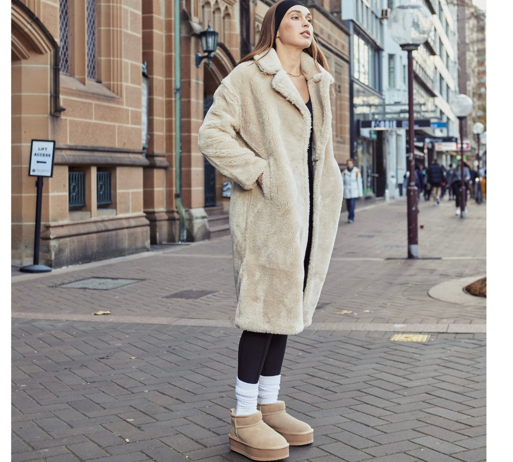 UGG Boots - AUSTRALIAN SHEPHERD® UGG Sheepskin Wool Ankle Boots Ultra Platform Saylor
