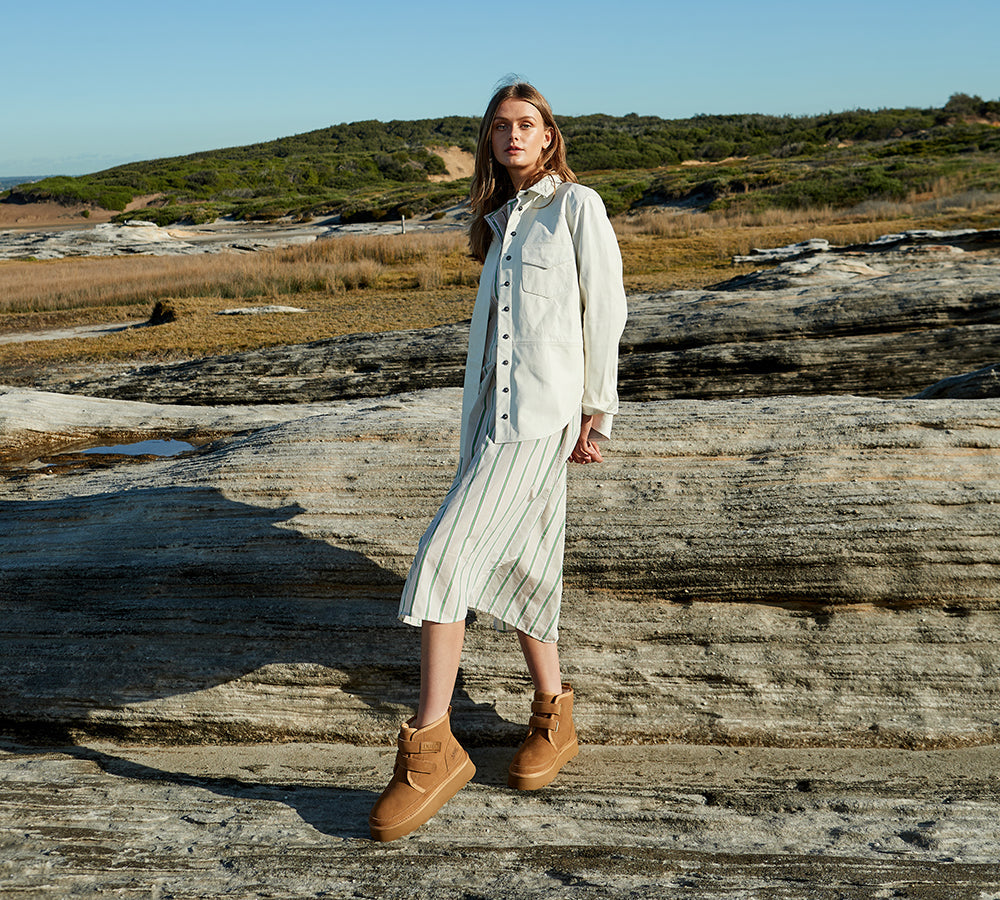 UGG Boots - Hook And Loop Platform Ugg Lightweight Ugg Boots Women Vigour