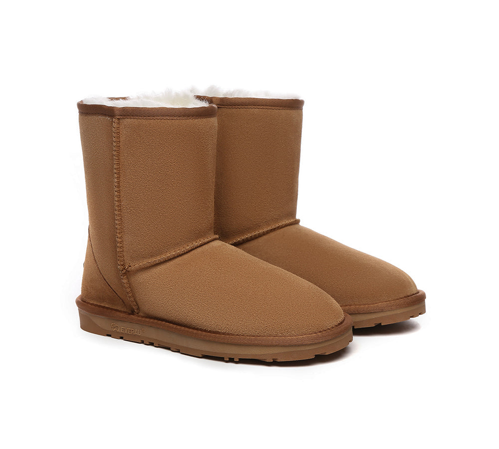 UGG Boots - EVERAU?? UGG Sheepskin Wool Mid Calf Boots Short Classic Suede