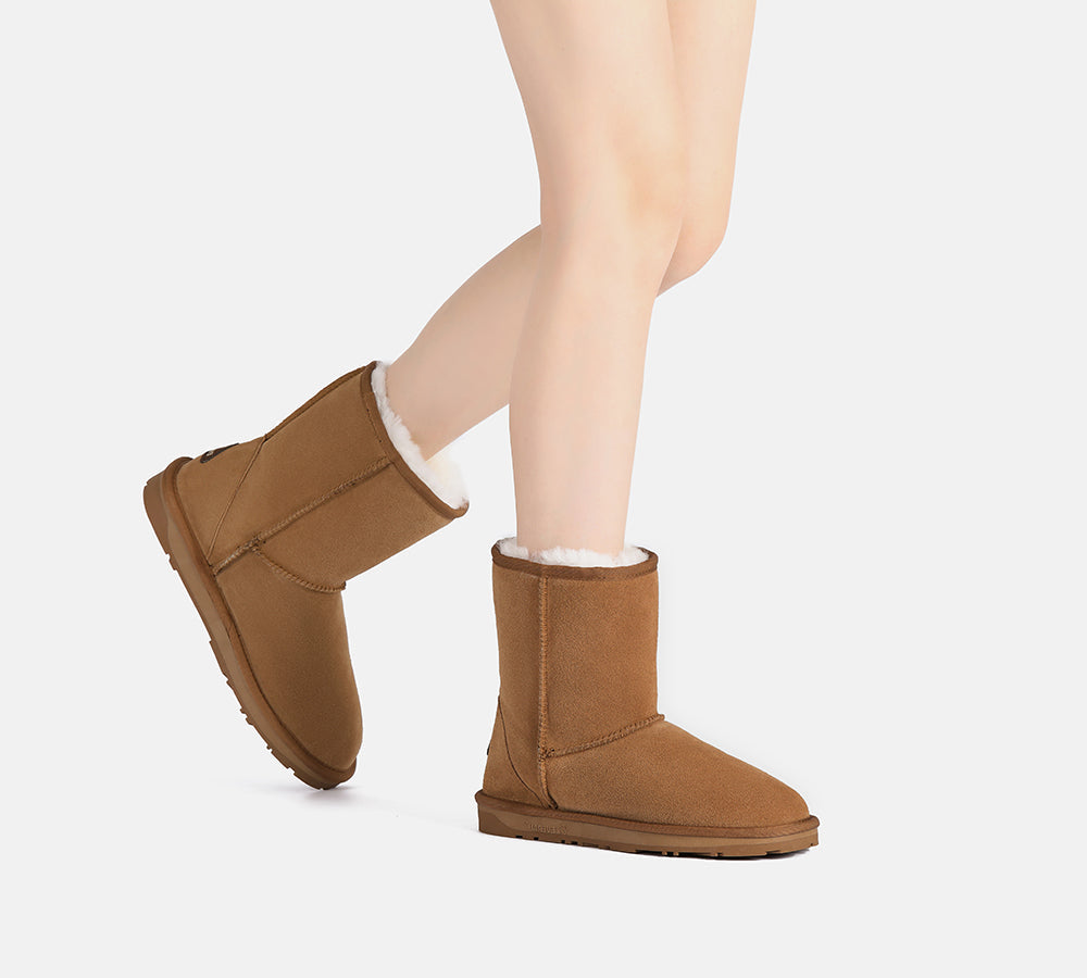 UGG Boots - EVERAU?? UGG Sheepskin Wool Mid Calf Boots Short Classic Suede