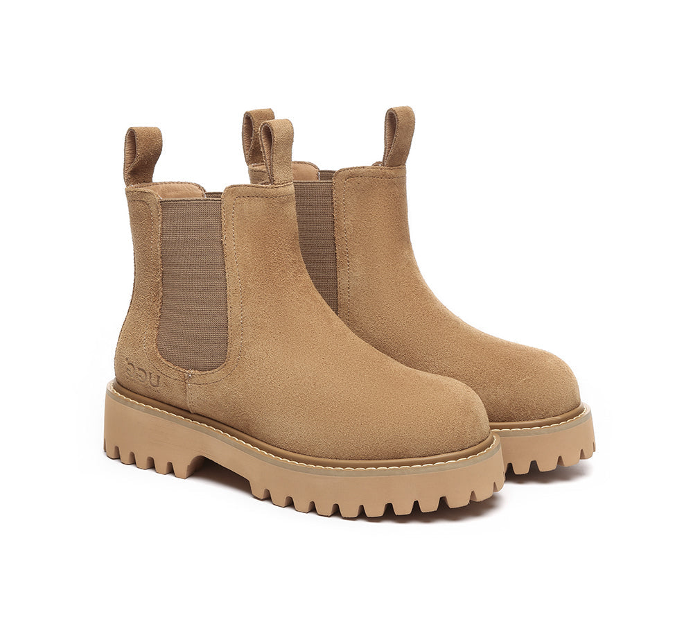 AUSTRALIAN SHEPHERD® UGG Boots Sheepskin Wool Chelsea Chunky Chana - UGG EXPRESS