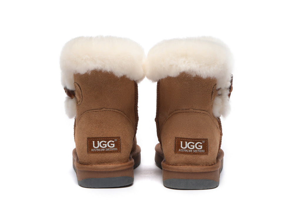 UGG Boots - Ugg Boots Mini Women Tiara Sheepskin Horn Toggle Closure