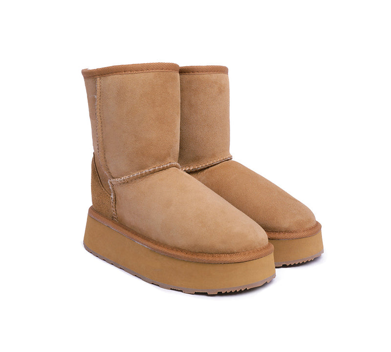 UGG Boots - Urban UGG® Australian Made Sheepskin Wool Boots Short Platform