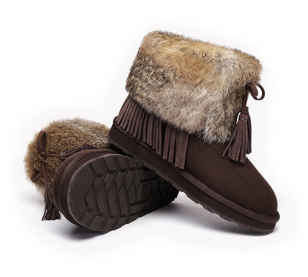 UGG Boots - Sheepskin Ankle Fur Top Women Boots Urban Foxy