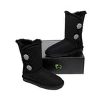 UGG Boots - Short Twin Button Sheepskin Boots Aspen