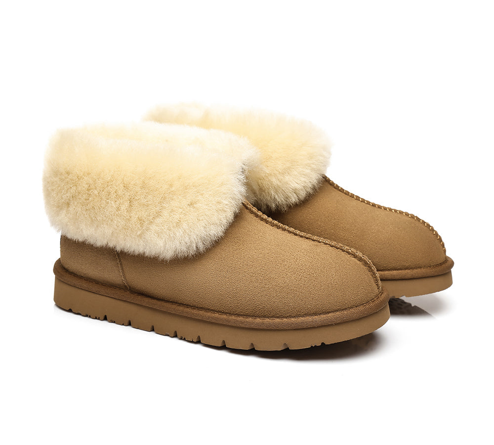 UGG Boots - UGG Slippers Mallow Double Face Sheepskin, Unisex Ankle Collar Slipper